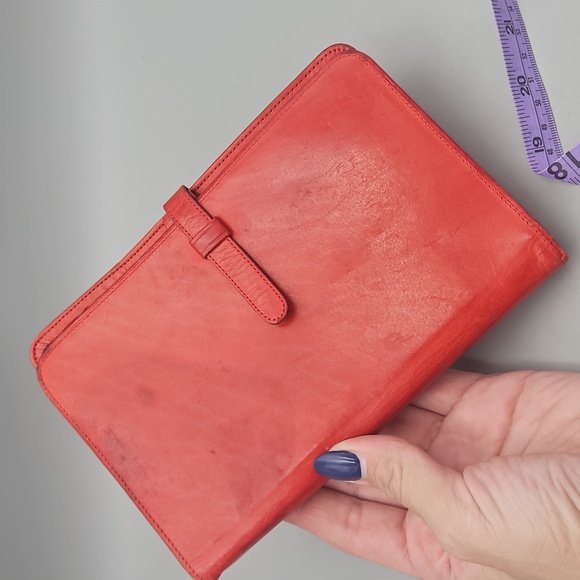 Coach Other - Vintage COACH Red Leather Planner  (With Original Booklet!)